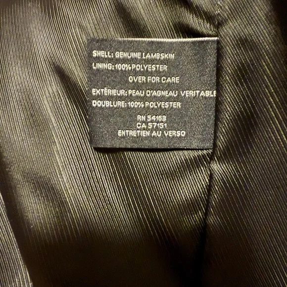 Cole Haan Black Leather Jacket - Picture 4 of 7